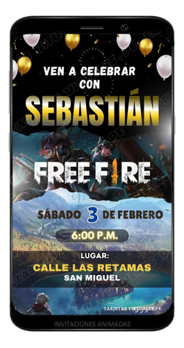 Invitacion Free Fire