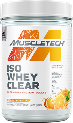 Iso Whey Clear Muscletech (ultra Pure Isolate Protein)1.1lbs