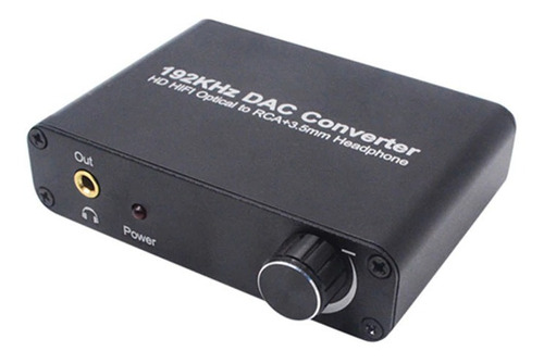 Conversor Audio Digital Con Volumen 192khz Optico 3.5mm Rca