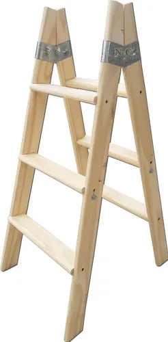 comprar Escalera Madera Reforzada 3 Escalones Planos Tipo Pintor 97c