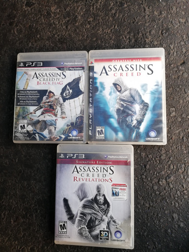 3 Juegos Para Play Station 3 De Assassins Creed (de Uso) 
