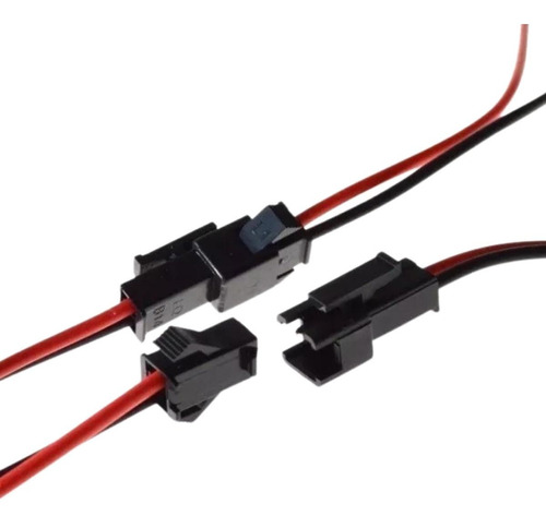 10 Pares Conector Engate Rápido Macho E Femea 2 Pinos 2 Fios