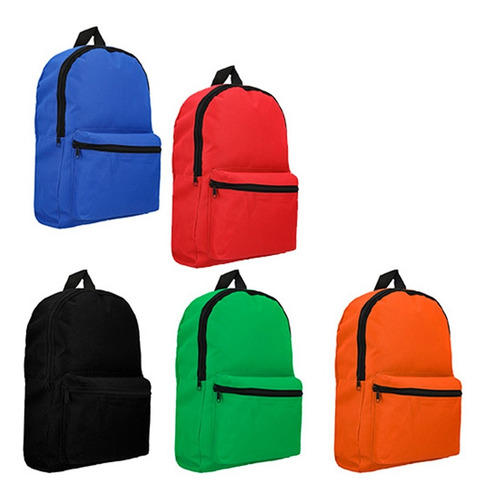 Imagen 3 de 9 de Mochila Con Bolsa Principal Y Bolsa Frontal Con Cierre