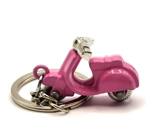 Llavero Moto Motoneta Rosa Accesorio De Lujo Para Mujer