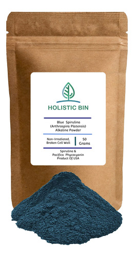 Holistic Bin Polvo De Espirulina Azul | Polvo Orgnico De ALG