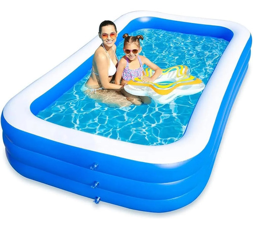 Alberca Inflable Grandes Piscinas Rectangular Azul