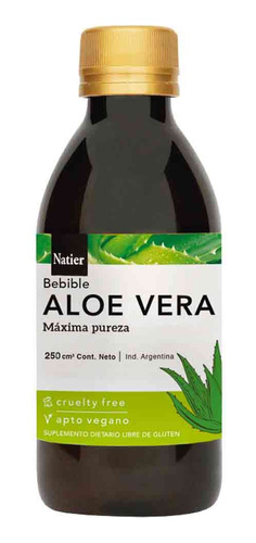 Natier Jugo De Aloe Vera 100% Natural Bebible 250ml Defensas