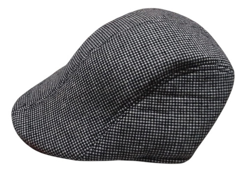Boina Cuadrille Forrada Mujer Hombre Invierno Inglesa Gris Y Blanco L Lana Acrílica