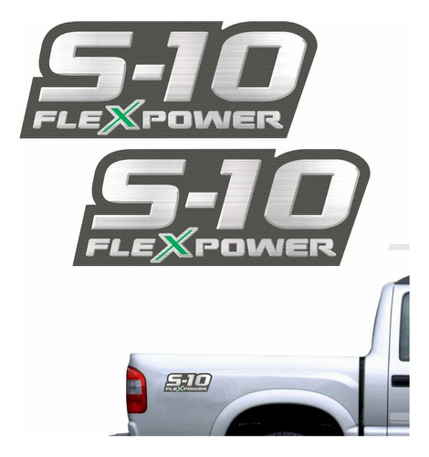 Par Adesivos Compatível S10 Flexpower Faixas Kit S-10 R246