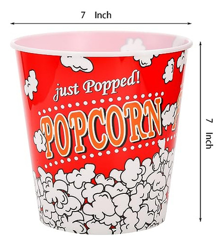 Recipientes De Palomitas De Maz De Plstico Nicunom, 12 Pack