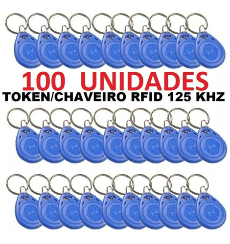 100 Chaveiro Tag Rfid Em4100 125 Khz - P R O M O Ç Â O !!!!
