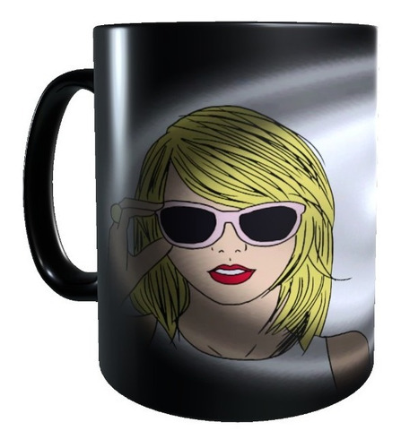 Taza Mágica Diseño Taylor Swift (lentes), Tazon Cambia Color