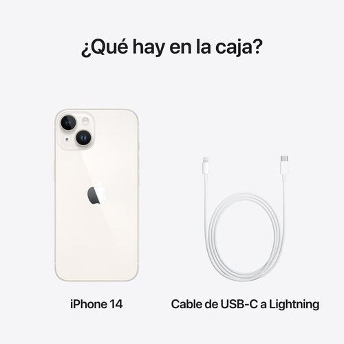 Apple iPhone 14 (256 GB) - Blanco estelar - Distribuidor autorizado