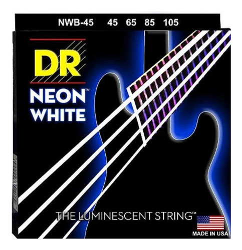 Encordoamento Dr Strings Neon White 045 4 C Nwb-45 Branca