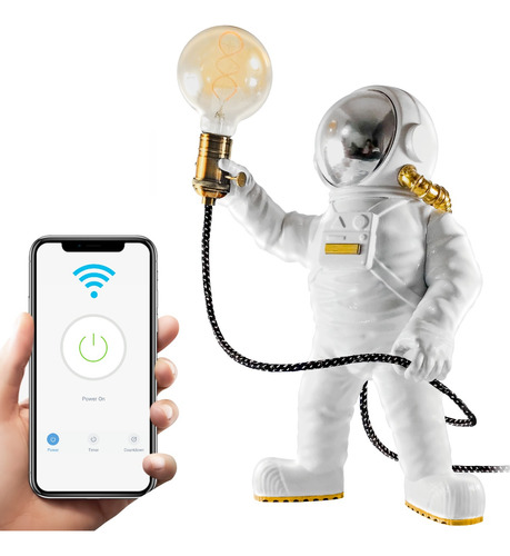 Lámpara Astronauta Smart Decoración Controlá Por Wifi Y Voz 