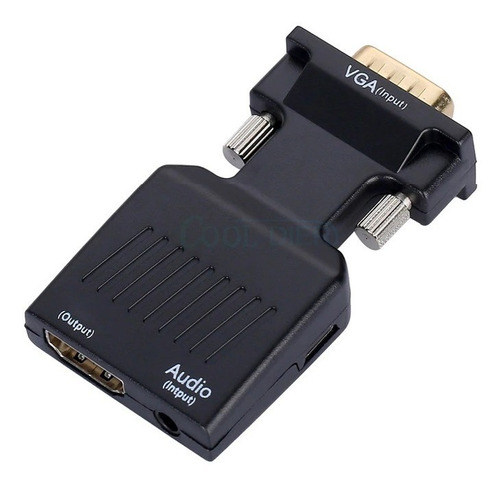 Imagem 1 de 5 de Conversor Adaptador Entrada Vga Macho Saida Hdmi Femea