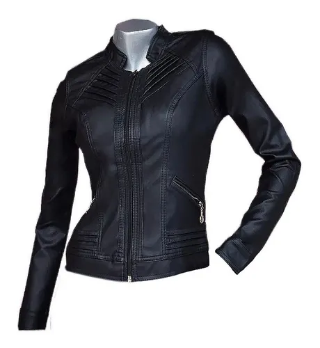 chaqueta CUERO NEGRO