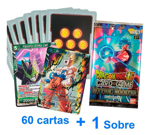Pack 60 Cartas Dragon Ball Super + 1 Sobre De Superación