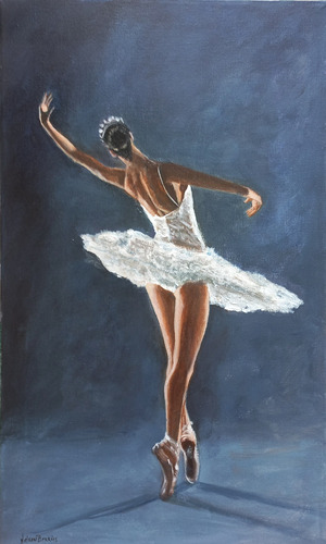 Cuadro En Acrilico Sobre Lienzo, Bailarina (50x30)