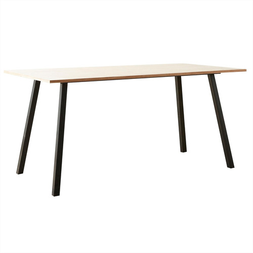 Mesa De Comedor 160 X 90 Cm Nordica Hierro Y Madera Paraíso