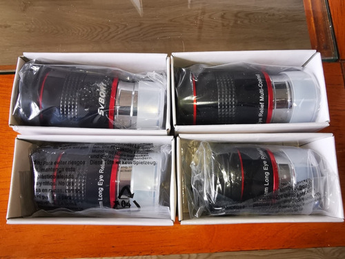Set: X4 Ocular 68 Fov Plossl Uwa 6/9/15/20mm 1.25 Telescopio