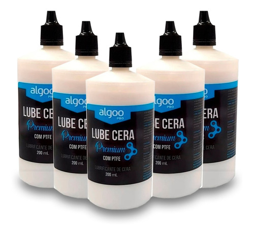 Kit 5 Óleo Lubrificante Algoo Cera Lube Premium 200ml