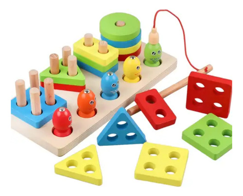 Juego Montessori Apilable Y De Pesca 