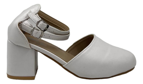 Zapato Blanco Taco Mujer A176-17055-10