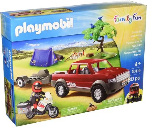 Juego Playmobil Family Fun Campamento Con Pick-up 80 Pzs 3+