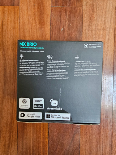 Camara Web Logitech Mx Brio Ultra Hd 4k Webcam 60fps