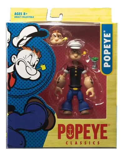 Figura De Acción Clásica De Popeye Pappy, Muñeco Modelo Anim