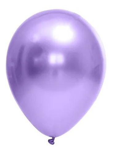Kit 50 Balão Bexiga N° 9 Violeta Cromado  Brilhante Látex
