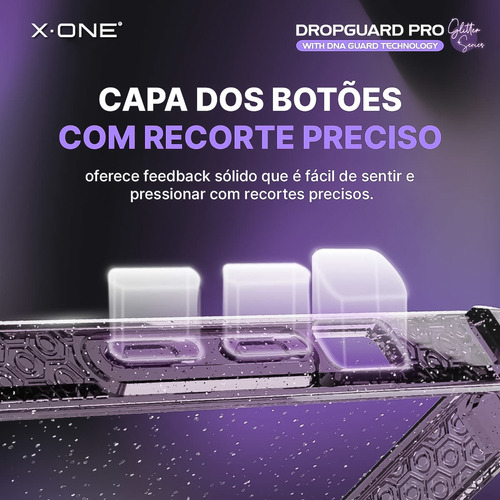 Capa Dropguard X-one Glitter Brilhos Para iPhone 15 Pro Max