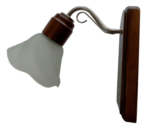 Aplique Madera Paraiso Laqueado Y Platil Marrón
