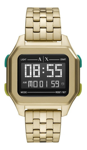 Relógio Armani Exchange Shell Masculino Dourado Ax2950/1dn