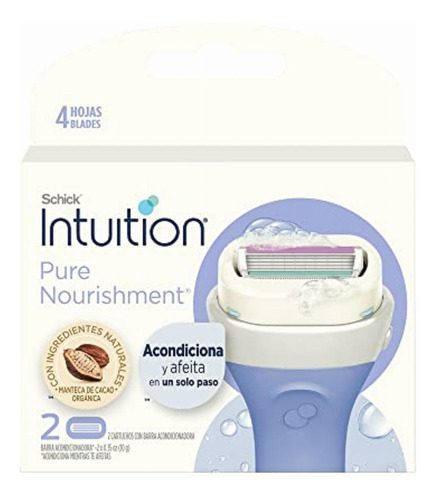 Schick Intuition Pure Nourishment Cartuchos X 2