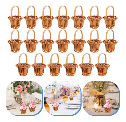 Cajas De Regalo Con Minicanasta De Flores Y Accesorios, 20 U