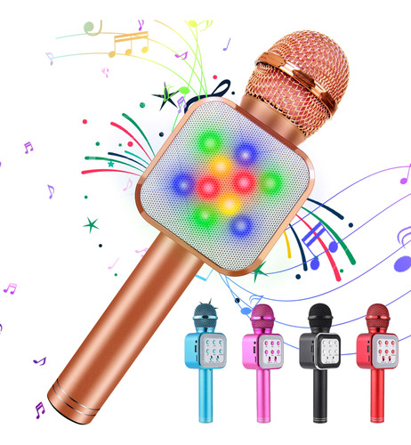 Kidwill Micrfono De Karaoke Inalmbrico Bluetooth Para Nios,