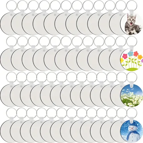 Llaveros Mdf En Blanco Doble Cara Para Sublimar X10 Unidades