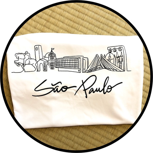 Imagem 2 de 5 de Camiseta Viscose De Bambu Branca São Paulo Bamboo World