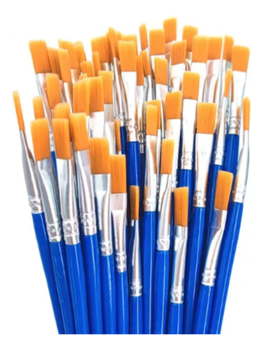 Kit 10 Pinceis Pincel Ponta Grossa Larga Pintura Artesanato