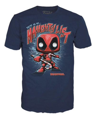 Funko Pop! & Tee Marvel - Holiday Deadpool Playera L
