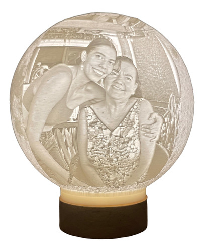 Lampara Lunar Regalo Dia De Las Madres Marrón Claro Blanco
