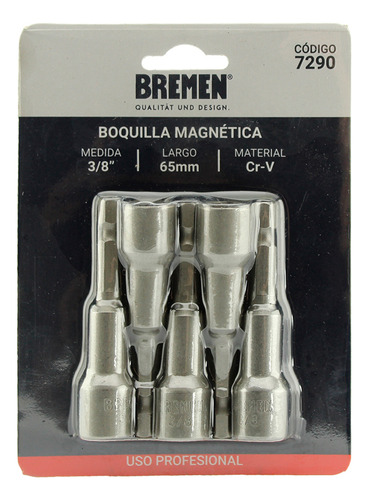 Boquillas Magnéticas 1/4  X 5 Piezas Bremen 7290