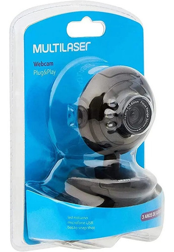 Webcam Multilaser Visão Noturna 16mp Usb Microfone - Wc045
