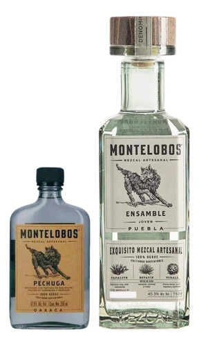 Pack De 6 Mezcal Montelobos Joven Ensamble 750 Ml + Pechuga