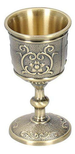 Cáliz Medieval Vintage Embozado - Copa Bronce Para Whisky, V