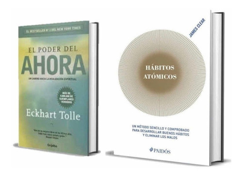 Libros X2 Habitos Atomicos + El Poder Del Ahora