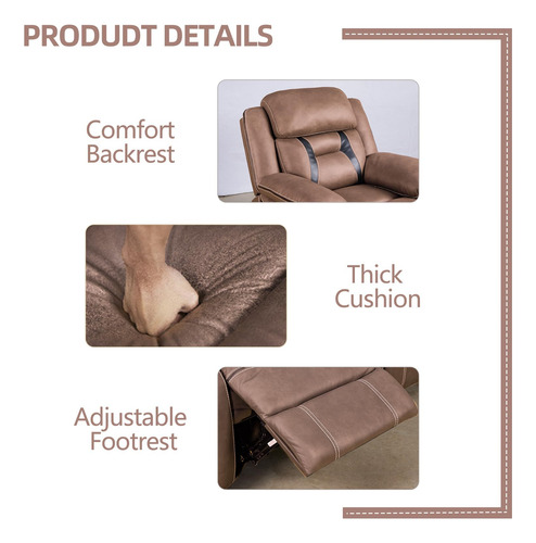 Ebello Silla Reclinable Manual Sillón Reclinable Individual