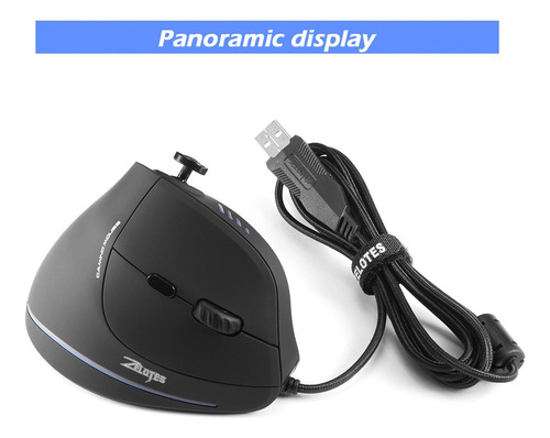 . Zelotes C-18 Ratón Gaming Vertical Con Cable 11 Botones